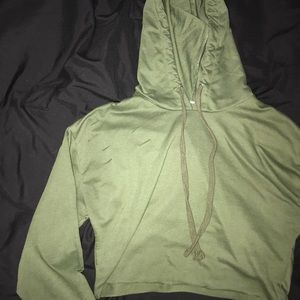 Cropped hoodie sweatshirt